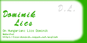 dominik lics business card
